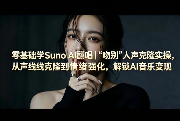 零基础学Suno AI翻唱｜《吻别》人声克隆实操，从声线克隆到情绪强化，解锁AI音乐变现瀚萌资源网-网赚网-网赚项目网-虚拟资源网-国学资源网-易学资源网-本站有全网最新网赚项目-易学课程资源-中医课程资源的在线下载网站！瀚萌资源网