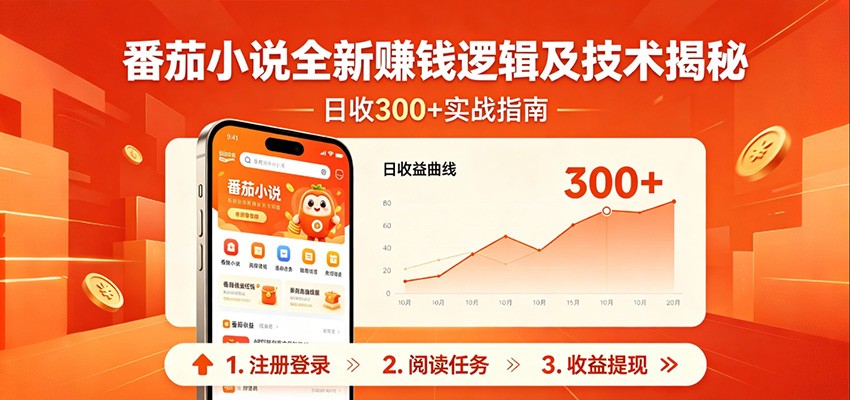番茄小说全新赚钱逻辑及技术日收300+，小白新书皆可做！无脑赚就行了！瀚萌资源网-网赚网-网赚项目网-虚拟资源网-国学资源网-易学资源网-本站有全网最新网赚项目-易学课程资源-中医课程资源的在线下载网站！瀚萌资源网