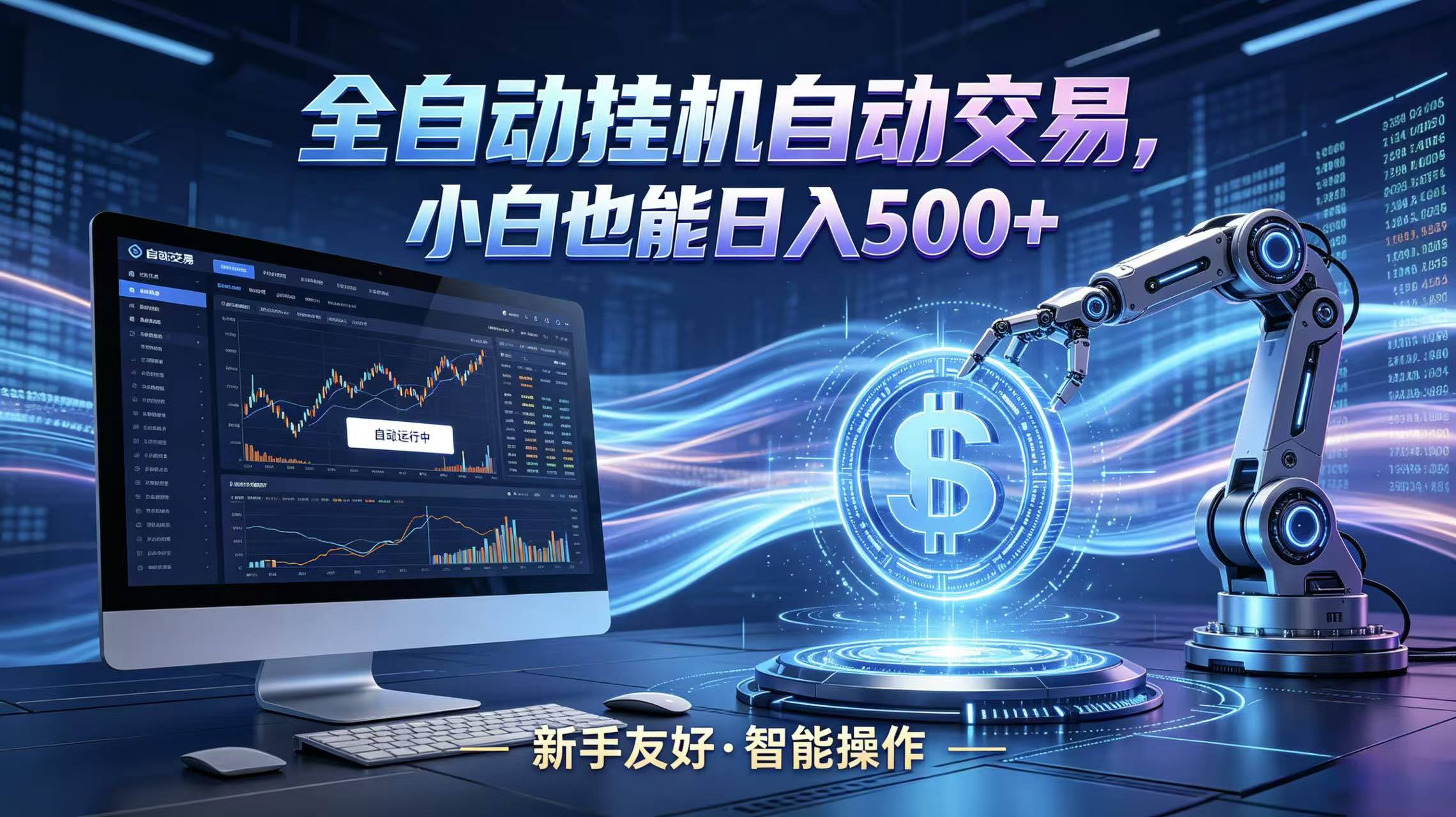 全新智能化交易助手，傻瓜式操作，小白也能快速上手，轻松实现日入500+瀚萌资源网-网赚网-网赚项目网-虚拟资源网-国学资源网-易学资源网-本站有全网最新网赚项目-易学课程资源-中医课程资源的在线下载网站！瀚萌资源网