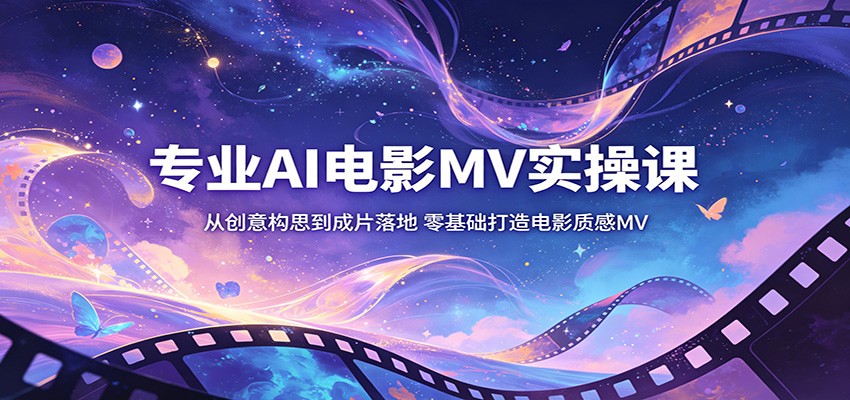 专业AI电影MV实操课：从创意构思到成片落地，零基础打造电影质感MV瀚萌资源网-网赚网-网赚项目网-虚拟资源网-国学资源网-易学资源网-本站有全网最新网赚项目-易学课程资源-中医课程资源的在线下载网站！瀚萌资源网