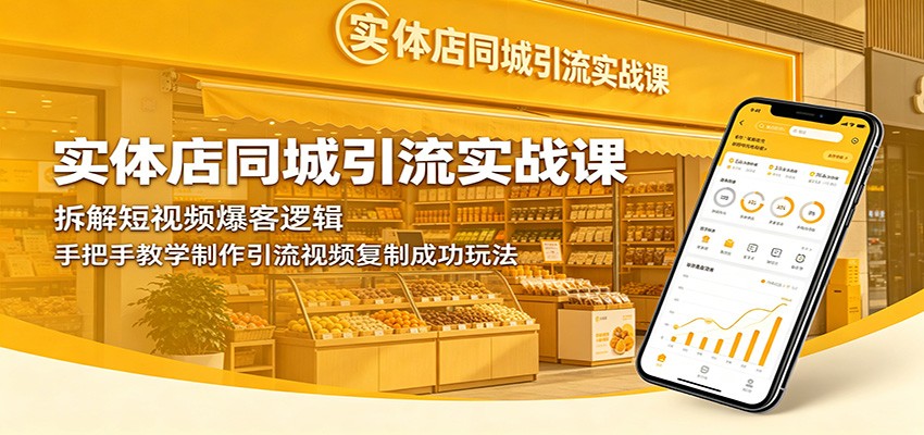 实体店同城引流实战课：拆解短视频爆客逻辑，手把手教学制作引流视频复制成功玩法瀚萌资源网-网赚网-网赚项目网-虚拟资源网-国学资源网-易学资源网-本站有全网最新网赚项目-易学课程资源-中医课程资源的在线下载网站！瀚萌资源网
