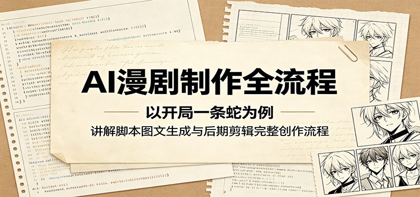 AI漫剧制作全流程：以开局一条蛇为例，讲解脚本图文生成与后期剪辑完整创作流程瀚萌资源网-网赚网-网赚项目网-虚拟资源网-国学资源网-易学资源网-本站有全网最新网赚项目-易学课程资源-中医课程资源的在线下载网站！瀚萌资源网
