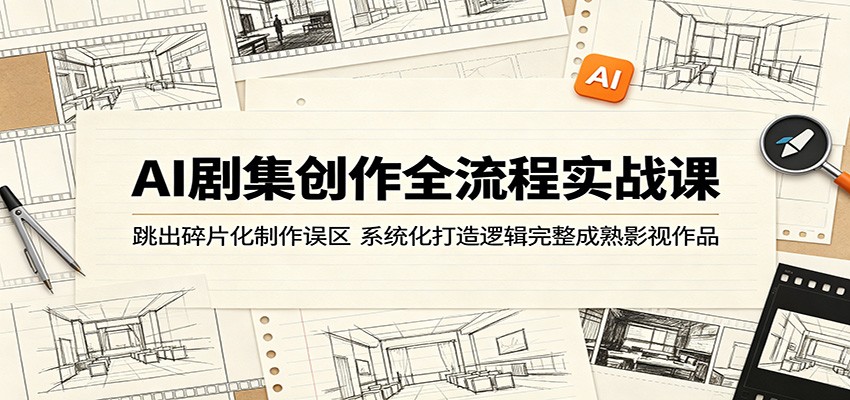 AI剧集创作全流程实战课：跳出碎片化制作误区，系统化打造逻辑完整成熟影视作品瀚萌资源网-网赚网-网赚项目网-虚拟资源网-国学资源网-易学资源网-本站有全网最新网赚项目-易学课程资源-中医课程资源的在线下载网站！瀚萌资源网