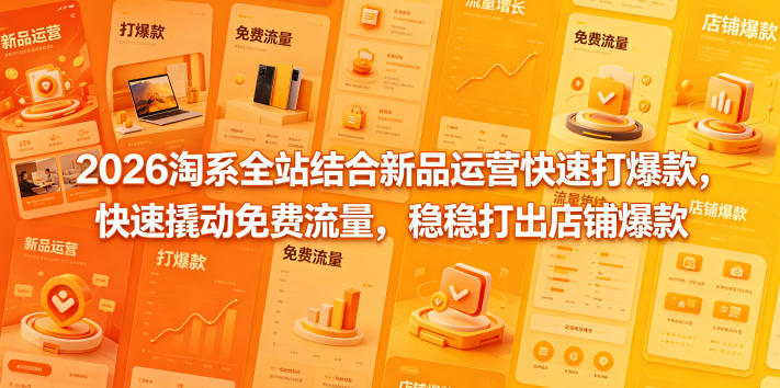 2026淘系全站结合新品运营快速打爆款，快速撬动免费流量，稳稳打出店铺爆款（更新5月12日）瀚萌资源网-网赚网-网赚项目网-虚拟资源网-国学资源网-易学资源网-本站有全网最新网赚项目-易学课程资源-中医课程资源的在线下载网站！瀚萌资源网
