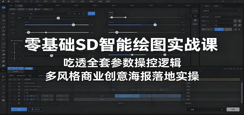 零基础SD智能绘图实战课：吃透全套参数操控逻辑，多风格商业创意海报落地实操瀚萌资源网-网赚网-网赚项目网-虚拟资源网-国学资源网-易学资源网-本站有全网最新网赚项目-易学课程资源-中医课程资源的在线下载网站！瀚萌资源网