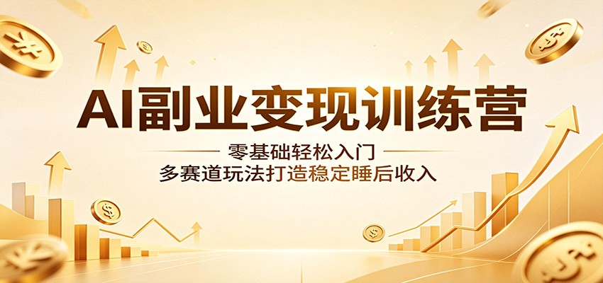 AI副业变现训练营：零基础轻松入门，多赛道玩法打造稳定睡后收入瀚萌资源网-网赚网-网赚项目网-虚拟资源网-国学资源网-易学资源网-本站有全网最新网赚项目-易学课程资源-中医课程资源的在线下载网站！瀚萌资源网