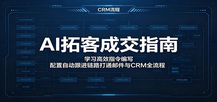 AI拓客成交指南:学习高效指令编写,配置自动跟进链路打通邮件与CRM全流程瀚萌资源网-网赚网-网赚项目网-虚拟资源网-国学资源网-易学资源网-本站有全网最新网赚项目-易学课程资源-中医课程资源的在线下载网站!瀚萌资源网
