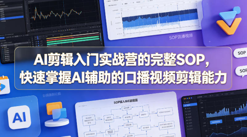 AI剪辑入门实战营的完整SOP，快速掌握AI辅助的口播视频剪辑能力瀚萌资源网-网赚网-网赚项目网-虚拟资源网-国学资源网-易学资源网-本站有全网最新网赚项目-易学课程资源-中医课程资源的在线下载网站！瀚萌资源网
