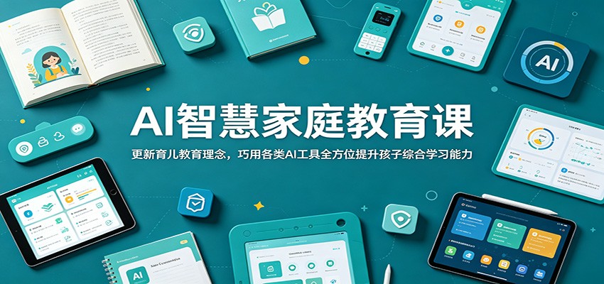 AI智慧家庭教育课：更新育儿教育理念，巧用各类AI工具全方位提升孩子综合学习能力瀚萌资源网-网赚网-网赚项目网-虚拟资源网-国学资源网-易学资源网-本站有全网最新网赚项目-易学课程资源-中医课程资源的在线下载网站！瀚萌资源网