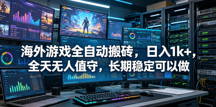 海外游戏全自动搬砖项目，日入1k+，全天无人值守，长期稳定可以做【揭秘】瀚萌资源网-网赚网-网赚项目网-虚拟资源网-国学资源网-易学资源网-本站有全网最新网赚项目-易学课程资源-中医课程资源的在线下载网站！瀚萌资源网