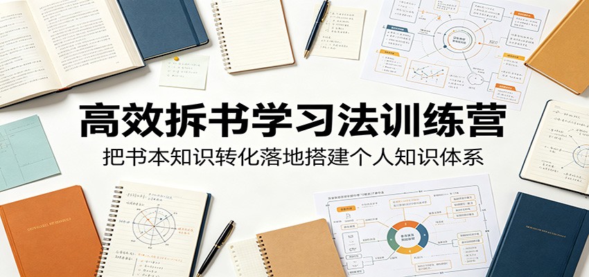 高效拆书学习法训练营，把书本知识转化落地搭建个人知识体系瀚萌资源网-网赚网-网赚项目网-虚拟资源网-国学资源网-易学资源网-本站有全网最新网赚项目-易学课程资源-中医课程资源的在线下载网站！瀚萌资源网