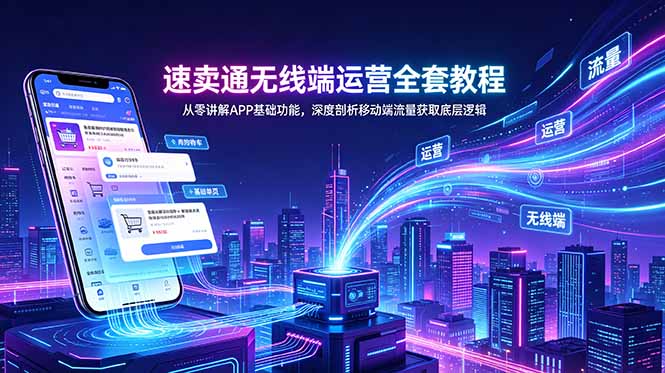 （18904期）速卖通无线端运营全套教程，从零讲解APP基础功能，深度剖析移动端流量获取底层逻辑瀚萌资源网-网赚网-网赚项目网-虚拟资源网-国学资源网-易学资源网-本站有全网最新网赚项目-易学课程资源-中医课程资源的在线下载网站！瀚萌资源网