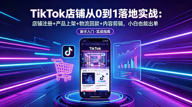 （18862期）TikTok店铺从0到1落地实战：店铺注册+产品上架+物流回款+内容剪辑，小白也能出单瀚萌资源网-网赚网-网赚项目网-虚拟资源网-国学资源网-易学资源网-本站有全网最新网赚项目-易学课程资源-中医课程资源的在线下载网站！瀚萌资源网
