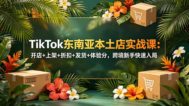 （18984期）TikTok东南亚本土店实战课：开店+上架+折扣+发货+体验分，跨境新手快速入局瀚萌资源网-网赚网-网赚项目网-虚拟资源网-国学资源网-易学资源网-本站有全网最新网赚项目-易学课程资源-中医课程资源的在线下载网站！瀚萌资源网