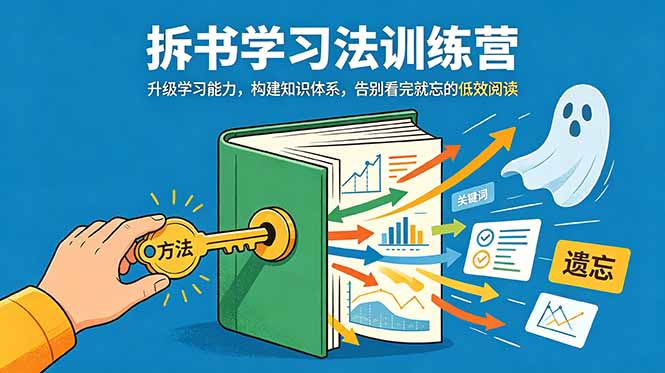 （18874期）拆书学习法训练营，升级学习能力，构建知识体系，，告别看完就忘的低效阅读瀚萌资源网-网赚网-网赚项目网-虚拟资源网-国学资源网-易学资源网-本站有全网最新网赚项目-易学课程资源-中医课程资源的在线下载网站！瀚萌资源网