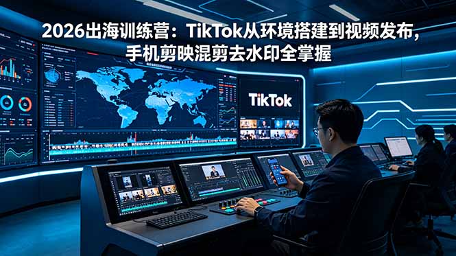 （18875期）2026出海训练营：TikTok从环境搭建到视频发布，手机剪映混剪去水印全掌握瀚萌资源网-网赚网-网赚项目网-虚拟资源网-国学资源网-易学资源网-本站有全网最新网赚项目-易学课程资源-中医课程资源的在线下载网站！瀚萌资源网