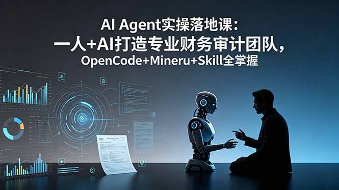 （19037期）AI Agent实操落地课：一人+AI打造专业财务审计团队，OpenCode+Mineru+Skill全掌握瀚萌资源网-网赚网-网赚项目网-虚拟资源网-国学资源网-易学资源网-本站有全网最新网赚项目-易学课程资源-中医课程资源的在线下载网站！瀚萌资源网
