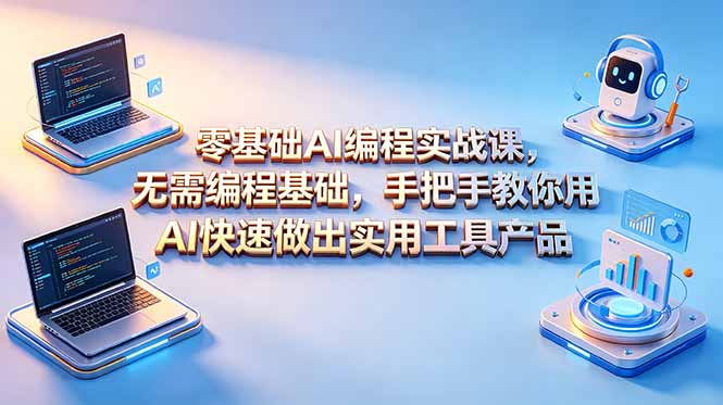 （18785期）零基础AI编程实战课-更新，无需编程基础，手把手教你用AI快速做出实用工具产品瀚萌资源网-网赚网-网赚项目网-虚拟资源网-国学资源网-易学资源网-本站有全网最新网赚项目-易学课程资源-中医课程资源的在线下载网站！瀚萌资源网