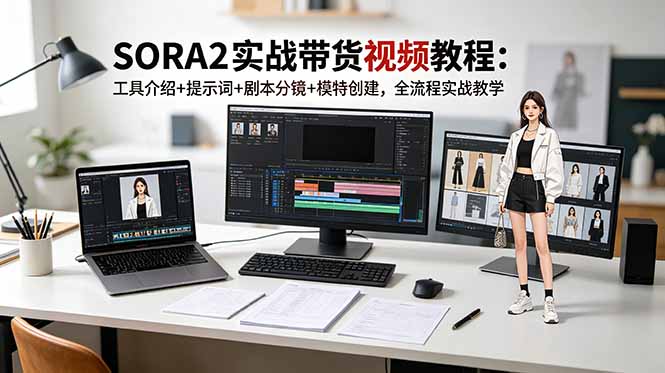 （18718期）SORA2实战带货视频教程：工具介绍+提示词+剧本分镜+模特创建，全流程实战教学瀚萌资源网-网赚网-网赚项目网-虚拟资源网-国学资源网-易学资源网-本站有全网最新网赚项目-易学课程资源-中医课程资源的在线下载网站！瀚萌资源网