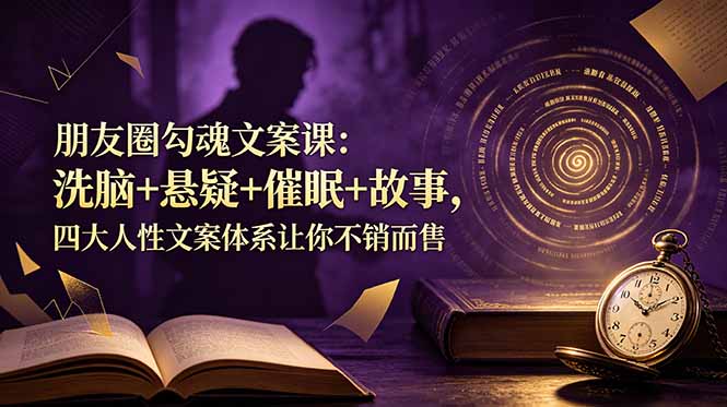 （19054期）朋友圈勾魂文案课：洗脑+悬疑+催眠+故事，四大人性文案体系让你不销而售瀚萌资源网-网赚网-网赚项目网-虚拟资源网-国学资源网-易学资源网-本站有全网最新网赚项目-易学课程资源-中医课程资源的在线下载网站！瀚萌资源网
