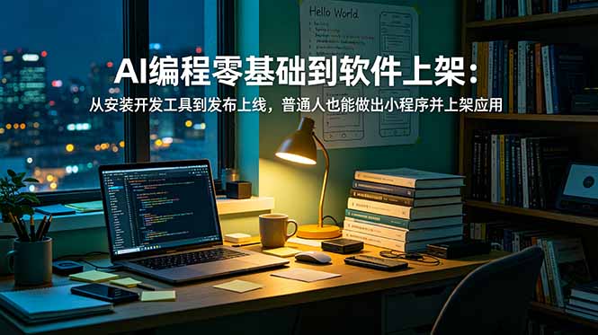（19109期）AI编程零基础到软件上架：从安装开发工具到发布上线，普通人也能做出小程序并上架应用商店瀚萌资源网-网赚网-网赚项目网-虚拟资源网-国学资源网-易学资源网-本站有全网最新网赚项目-易学课程资源-中医课程资源的在线下载网站！瀚萌资源网