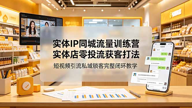 （18999期）实体IP同城流量训练营：实体店零投流获客打法，短视频引流私域锁客完整闭环教学瀚萌资源网-网赚网-网赚项目网-虚拟资源网-国学资源网-易学资源网-本站有全网最新网赚项目-易学课程资源-中医课程资源的在线下载网站！瀚萌资源网