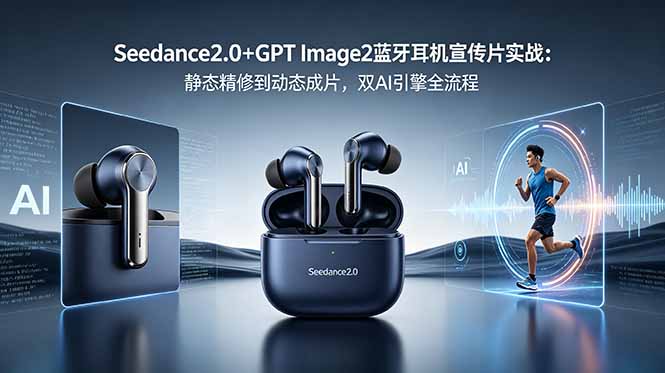 （18730期）Seedance2.0+GPT Image2蓝牙耳机宣传片实战：静态精修到动态成片，双AI引擎全流程瀚萌资源网-网赚网-网赚项目网-虚拟资源网-国学资源网-易学资源网-本站有全网最新网赚项目-易学课程资源-中医课程资源的在线下载网站！瀚萌资源网