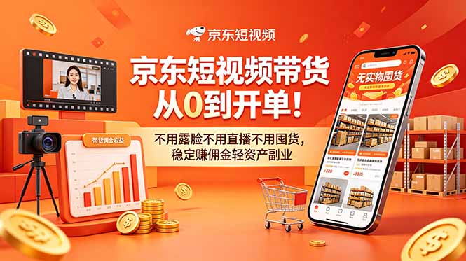 （18895期）京东短视频带货从0到开单！不用露脸不用直播不用囤货，稳定赚佣金轻资产副业瀚萌资源网-网赚网-网赚项目网-虚拟资源网-国学资源网-易学资源网-本站有全网最新网赚项目-易学课程资源-中医课程资源的在线下载网站！瀚萌资源网
