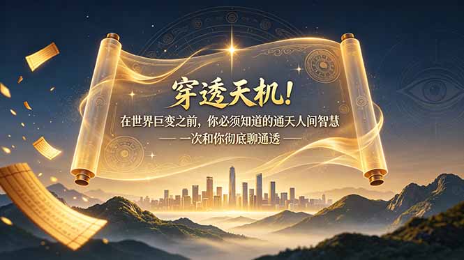 （19063期）付费文章：穿透天机！在世界巨变之前，你必须知道的通天人间智慧 一次和你彻底聊通透瀚萌资源网-网赚网-网赚项目网-虚拟资源网-国学资源网-易学资源网-本站有全网最新网赚项目-易学课程资源-中医课程资源的在线下载网站！瀚萌资源网
