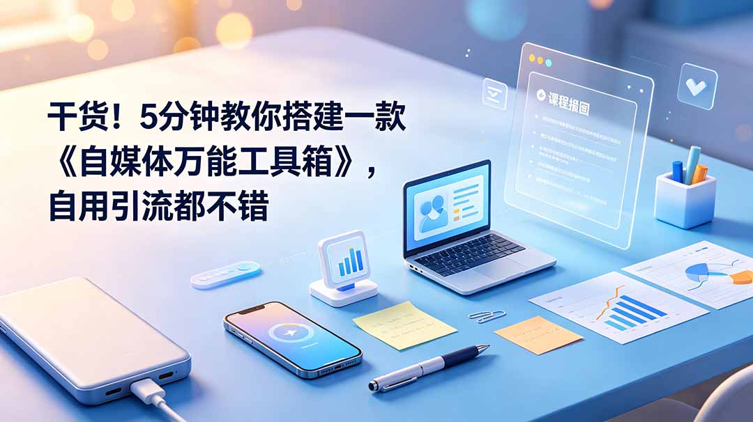 （19064期）干货！5分钟教你搭建一款《自媒体万能工具箱》，自用引流都不错瀚萌资源网-网赚网-网赚项目网-虚拟资源网-国学资源网-易学资源网-本站有全网最新网赚项目-易学课程资源-中医课程资源的在线下载网站！瀚萌资源网