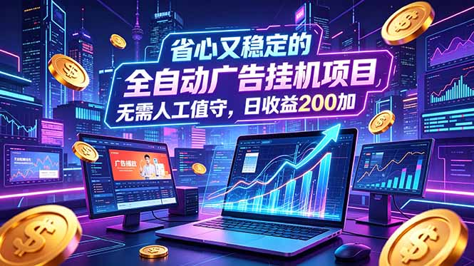 （18899期）全自动广告挂机项目，全程无需人工值守。稳定创收每日收益200+瀚萌资源网-网赚网-网赚项目网-虚拟资源网-国学资源网-易学资源网-本站有全网最新网赚项目-易学课程资源-中医课程资源的在线下载网站！瀚萌资源网