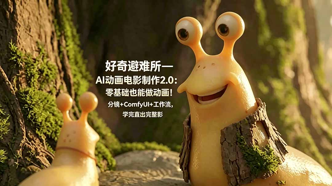 （18924期）好奇避难所—AI动画电影制作2.0：零基础也能做动画！分镜+ComfyUI+工作流，学完直出完整影片瀚萌资源网-网赚网-网赚项目网-虚拟资源网-国学资源网-易学资源网-本站有全网最新网赚项目-易学课程资源-中医课程资源的在线下载网站！瀚萌资源网