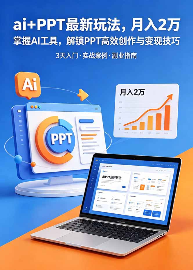 （18881期）ai+PPT最新玩法，月入2万掌握AI工具，解锁PPT高效创作与变现技巧3天入门，实战案例·副业指南瀚萌资源网-网赚网-网赚项目网-虚拟资源网-国学资源网-易学资源网-本站有全网最新网赚项目-易学课程资源-中医课程资源的在线下载网站！瀚萌资源网
