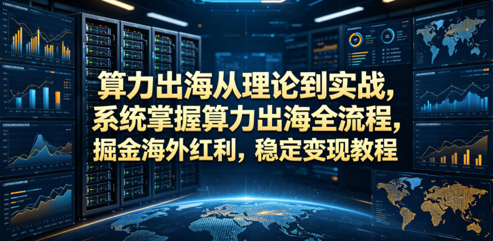 算力出海从理论到实战，系统掌握算力出海全流程，掘金海外红利，稳定变现教程瀚萌资源网-网赚网-网赚项目网-虚拟资源网-国学资源网-易学资源网-本站有全网最新网赚项目-易学课程资源-中医课程资源的在线下载网站！瀚萌资源网