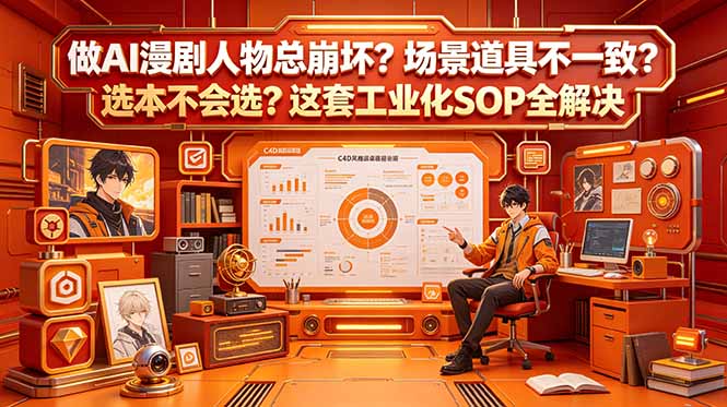 （18850期）做AI漫剧人物总崩坏？场景道具不一致？选本不会选？这套工业化SOP全解决 (更新)瀚萌资源网-网赚网-网赚项目网-虚拟资源网-国学资源网-易学资源网-本站有全网最新网赚项目-易学课程资源-中医课程资源的在线下载网站！瀚萌资源网