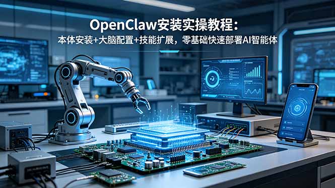 （18982期）OpenClaw安装实操教程：本体安装+大脑配置+技能扩展，零基础快速部署AI智能体瀚萌资源网-网赚网-网赚项目网-虚拟资源网-国学资源网-易学资源网-本站有全网最新网赚项目-易学课程资源-中医课程资源的在线下载网站！瀚萌资源网