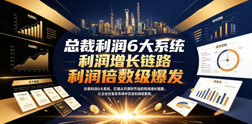 总裁利润6大系统，打通从开源到节流的利润增长链路，让企业在复杂市场中实现利润倍数级爆发瀚萌资源网-网赚网-网赚项目网-虚拟资源网-国学资源网-易学资源网-本站有全网最新网赚项目-易学课程资源-中医课程资源的在线下载网站！瀚萌资源网