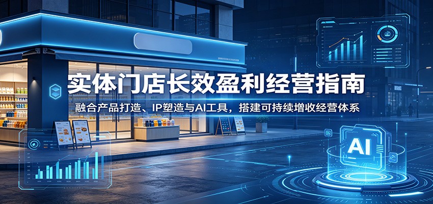 实体门店长效盈利经营指南:融合产品打造、IP塑造与AI工具,搭建可持续增收经营体系瀚萌资源网-网赚网-网赚项目网-虚拟资源网-国学资源网-易学资源网-本站有全网最新网赚项目-易学课程资源-中医课程资源的在线下载网站!瀚萌资源网