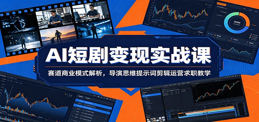 AI短剧变现实战课：赛道商业模式解析，导演思维提示词剪辑运营求职教学瀚萌资源网-网赚网-网赚项目网-虚拟资源网-国学资源网-易学资源网-本站有全网最新网赚项目-易学课程资源-中医课程资源的在线下载网站！瀚萌资源网