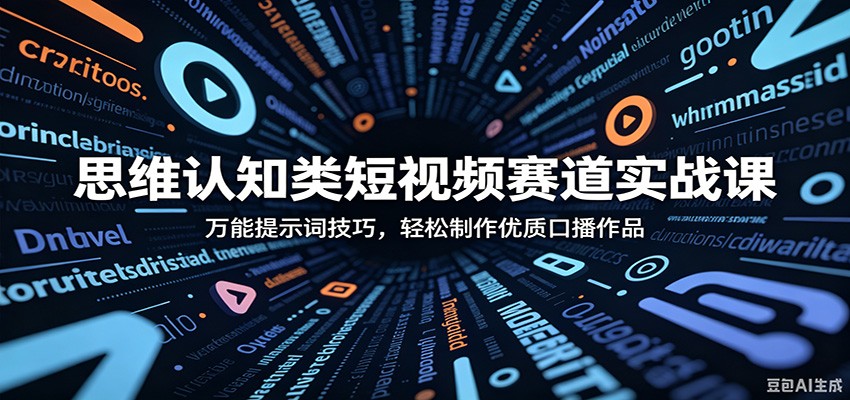思维认知类短视频赛道实战课：万能提示词技巧，轻松制作优质口播作品瀚萌资源网-网赚网-网赚项目网-虚拟资源网-国学资源网-易学资源网-本站有全网最新网赚项目-易学课程资源-中医课程资源的在线下载网站！瀚萌资源网