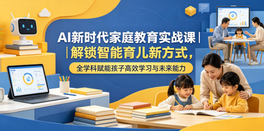 AI新时代家庭教育实战课｜解锁智能育儿新方式，全学科赋能孩子高效学习与未来能力瀚萌资源网-网赚网-网赚项目网-虚拟资源网-国学资源网-易学资源网-本站有全网最新网赚项目-易学课程资源-中医课程资源的在线下载网站！瀚萌资源网