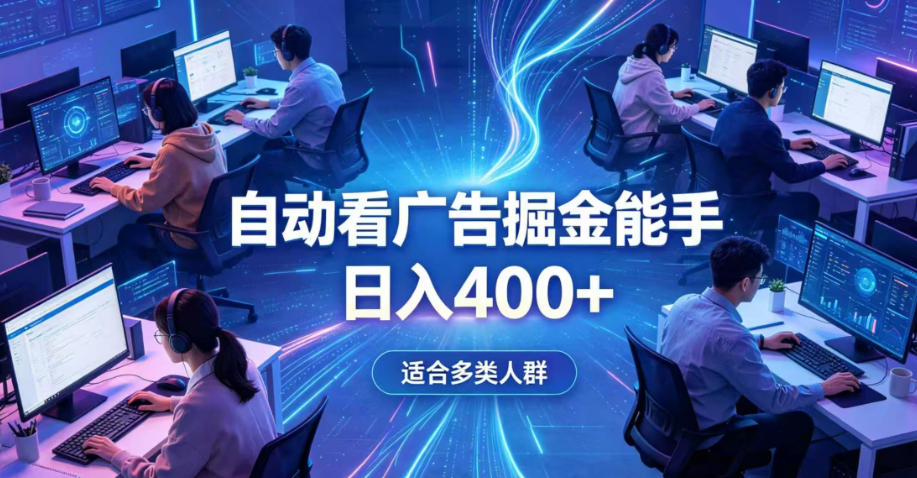 全脚本0基础自动看广告，单日收益400+，别再找高门槛副业，项目简单上手，收益看得见，没有复杂操作，AI全自动，设置一次全天自动跑收益【揭秘】瀚萌资源网-网赚网-网赚项目网-虚拟资源网-国学资源网-易学资源网-本站有全网最新网赚项目-易学课程资源-中医课程资源的在线下载网站！瀚萌资源网