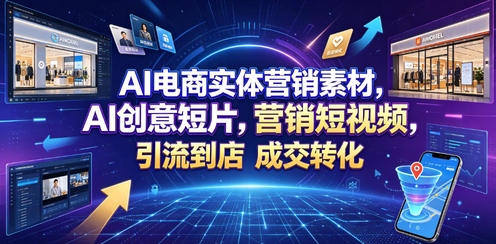 AI电商实体营销素材，AI创意短片，高效打造营销短视频，轻松引流到店，稳定提升门店客流与成交转化瀚萌资源网-网赚网-网赚项目网-虚拟资源网-国学资源网-易学资源网-本站有全网最新网赚项目-易学课程资源-中医课程资源的在线下载网站！瀚萌资源网
