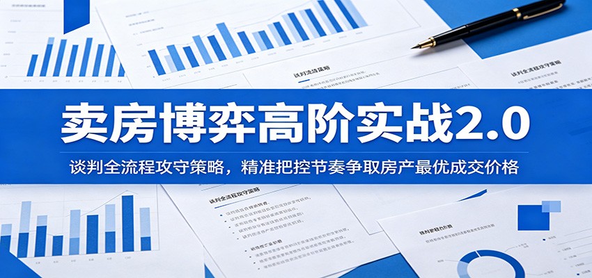 卖房博弈高阶实战2.0：谈判全流程攻守策略，精准把控节奏争取房产最优成交价格瀚萌资源网-网赚网-网赚项目网-虚拟资源网-国学资源网-易学资源网-本站有全网最新网赚项目-易学课程资源-中医课程资源的在线下载网站！瀚萌资源网