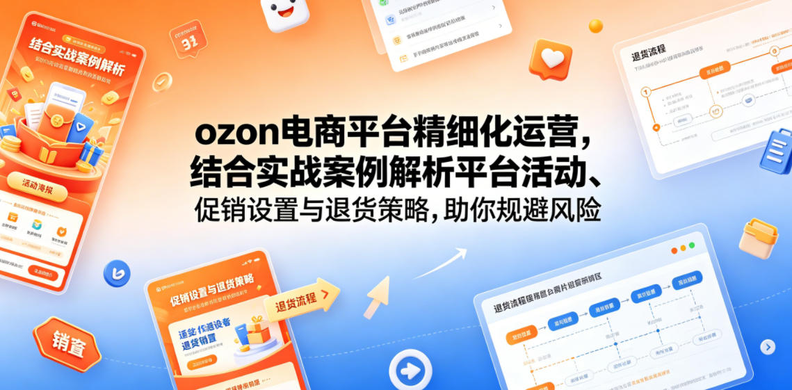 ozon电商平台精细化运营，结合实战案例解析平台活动、促销设置与退货策略，助你规避风险、提升销量瀚萌资源网-网赚网-网赚项目网-虚拟资源网-国学资源网-易学资源网-本站有全网最新网赚项目-易学课程资源-中医课程资源的在线下载网站！瀚萌资源网