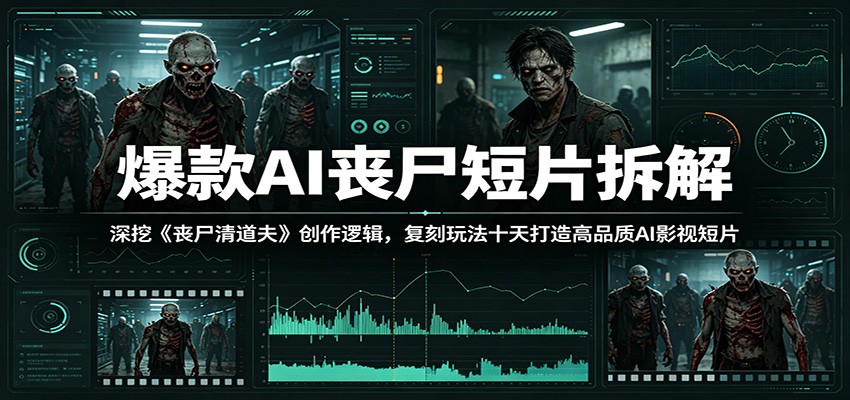 爆款AI丧尸短片拆解：深挖《丧尸清道夫》创作逻辑，复刻玩法快速打造高品质AI影视短片瀚萌资源网-网赚网-网赚项目网-虚拟资源网-国学资源网-易学资源网-本站有全网最新网赚项目-易学课程资源-中医课程资源的在线下载网站！瀚萌资源网