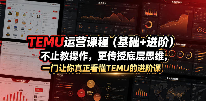 TEMU运营课程（基础+进阶），不止教操作，更传授底层思维，一门让你真正看懂TEMU的进阶课瀚萌资源网-网赚网-网赚项目网-虚拟资源网-国学资源网-易学资源网-本站有全网最新网赚项目-易学课程资源-中医课程资源的在线下载网站！瀚萌资源网