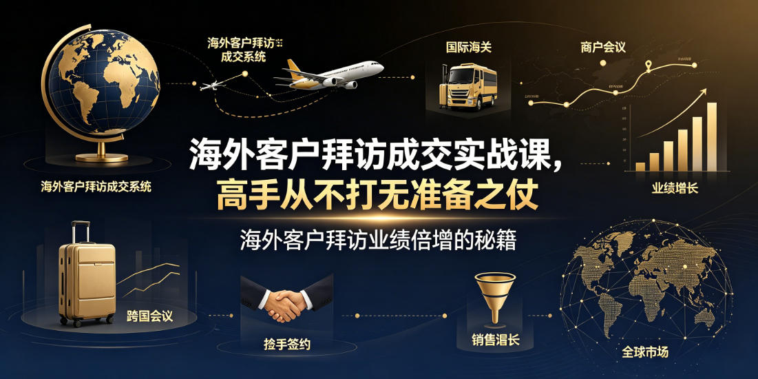 海外客户拜访成交实战课，高手从不打无准备之仗，海外客户拜访业绩倍增的秘籍瀚萌资源网-网赚网-网赚项目网-虚拟资源网-国学资源网-易学资源网-本站有全网最新网赚项目-易学课程资源-中医课程资源的在线下载网站！瀚萌资源网