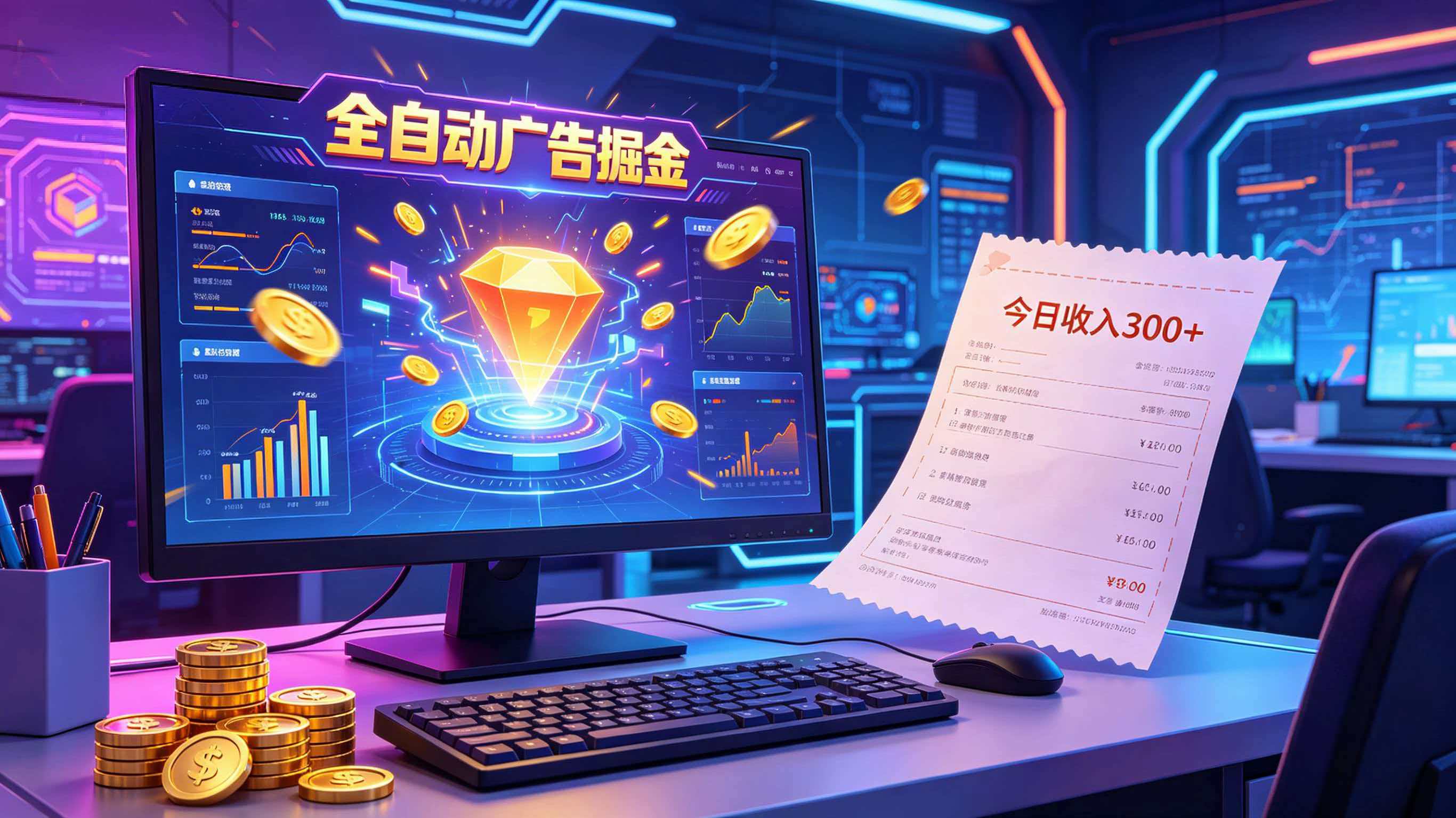 全自动广告掘金,日入300+。全程Ai自动化运行,解放双手,时间自由。收益稳定瀚萌资源网-网赚网-网赚项目网-虚拟资源网-国学资源网-易学资源网-本站有全网最新网赚项目-易学课程资源-中医课程资源的在线下载网站!瀚萌资源网