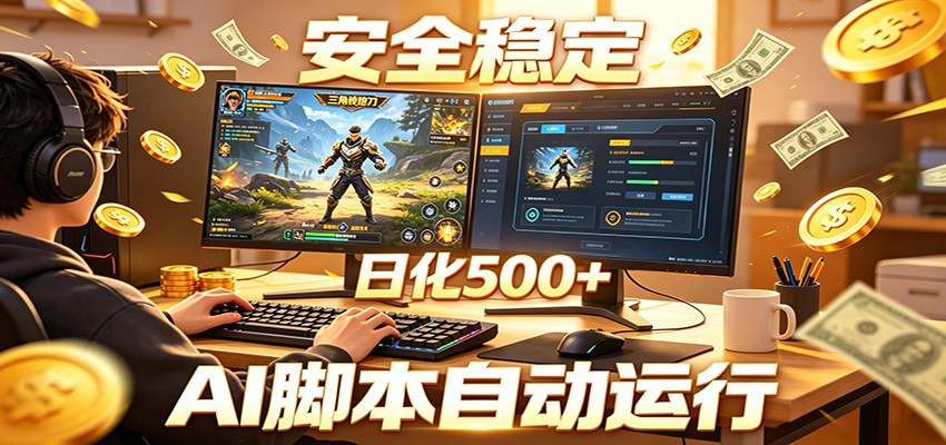 三角洲全自动挂机，AI脚本躺赚，日化500+瀚萌资源网-网赚网-网赚项目网-虚拟资源网-国学资源网-易学资源网-本站有全网最新网赚项目-易学课程资源-中医课程资源的在线下载网站！瀚萌资源网